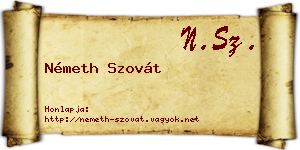 Németh Szovát névjegykártya